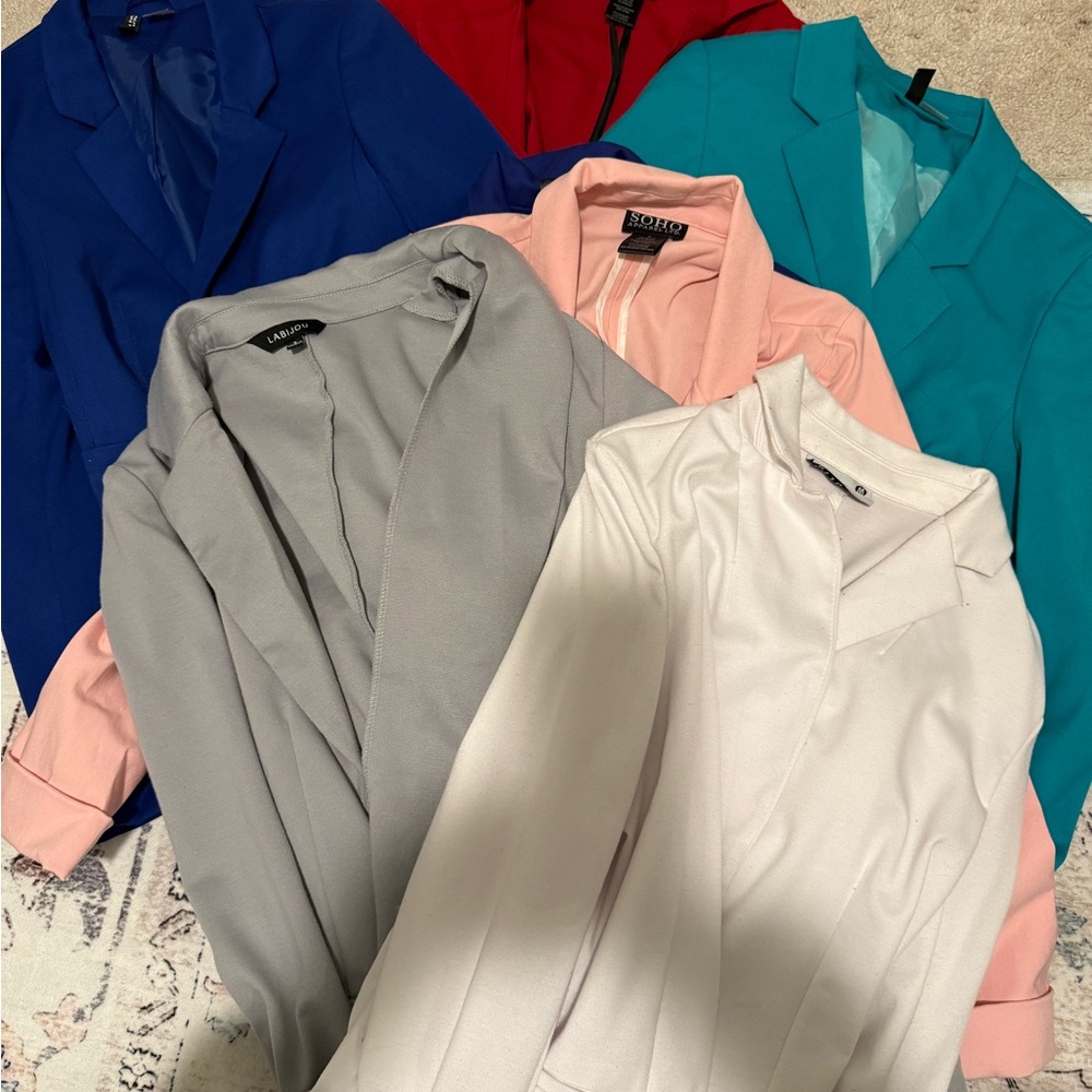 Soho Apparel Women's Blazer Set - Vibrant Hues